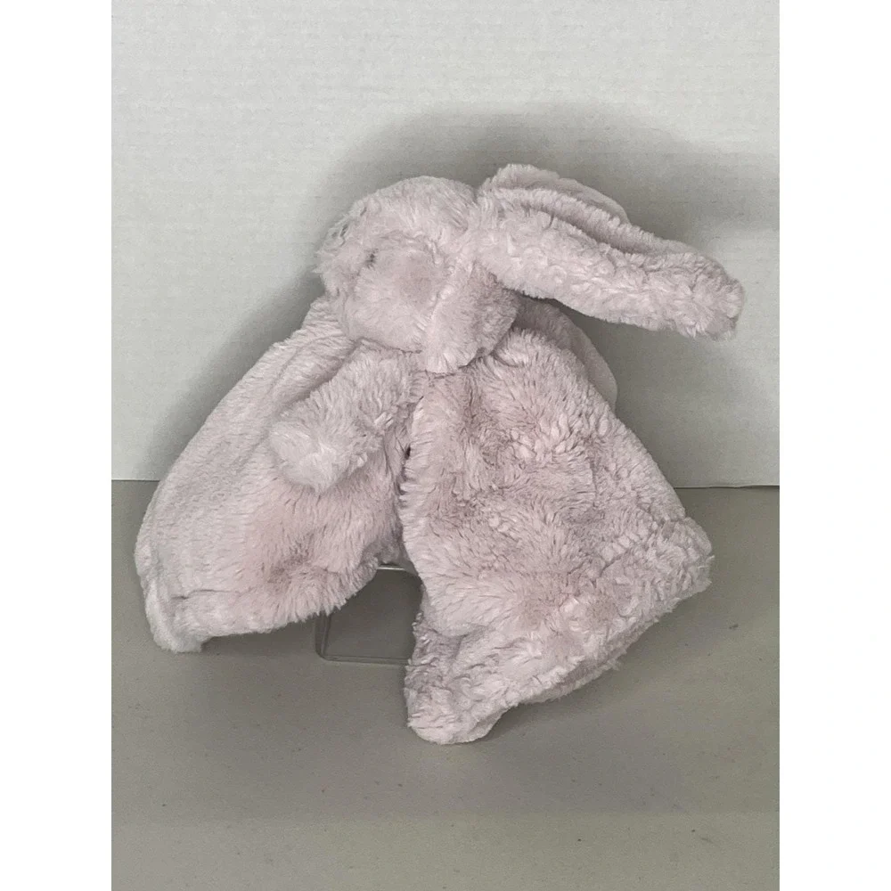 Pink Bunny Rabbit Lovey White Leaf Back‎ 13